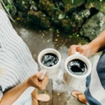 Couple enjoy fresh Kona coffe