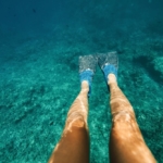 Swimmer's underwater view of Kealakekua Bay